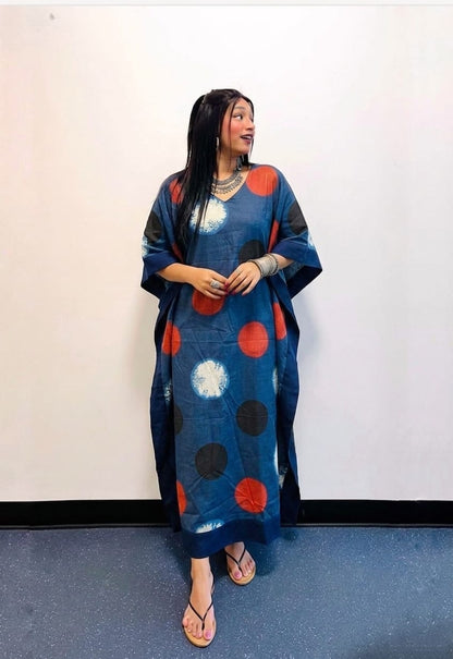 Blue Polka Kaftan