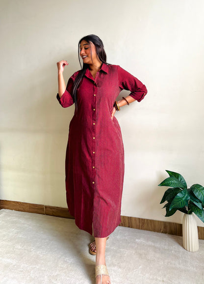 Aseera Half & Half Shirt Dress
