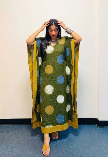 Olive Polka Kaftan