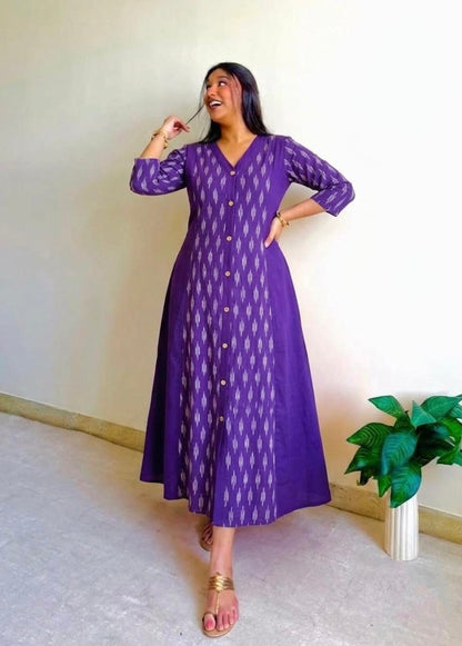 Violet A-line Patchwork Dress