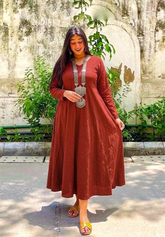 Aarna Madder A-line Anarkali