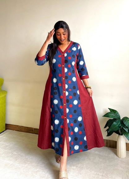Siya A-line Patchwork Dress