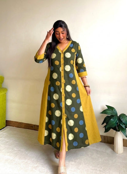 Thea A-line Patchwork Dress