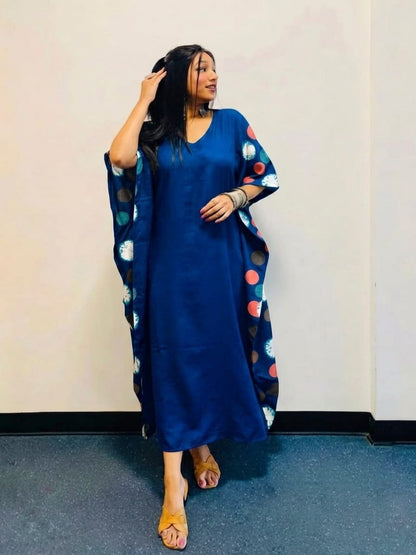 Navy Rayon Kaftan
