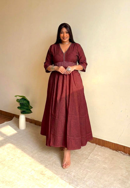 Tia Ikat Fit & Flare Dress
