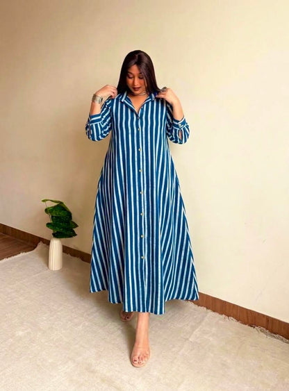 Indigo Striped Shirt