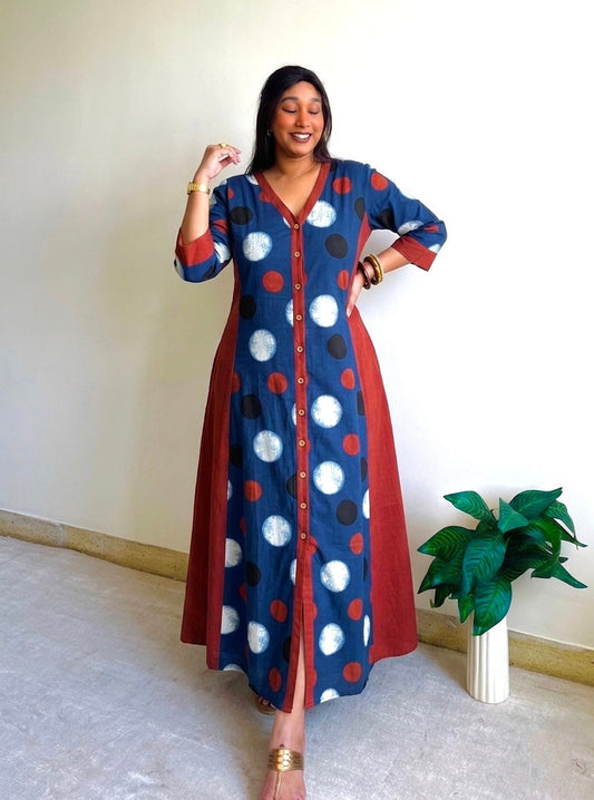 Siya A-line Patchwork Dress