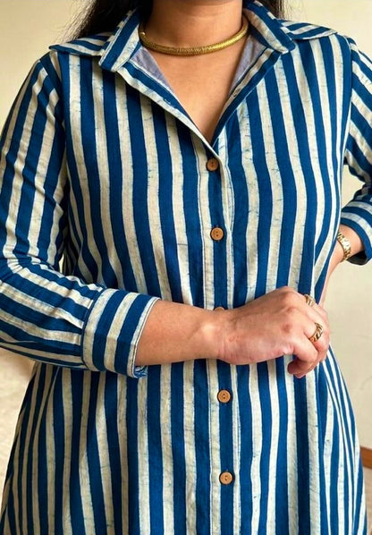 Indigo Striped Shirt