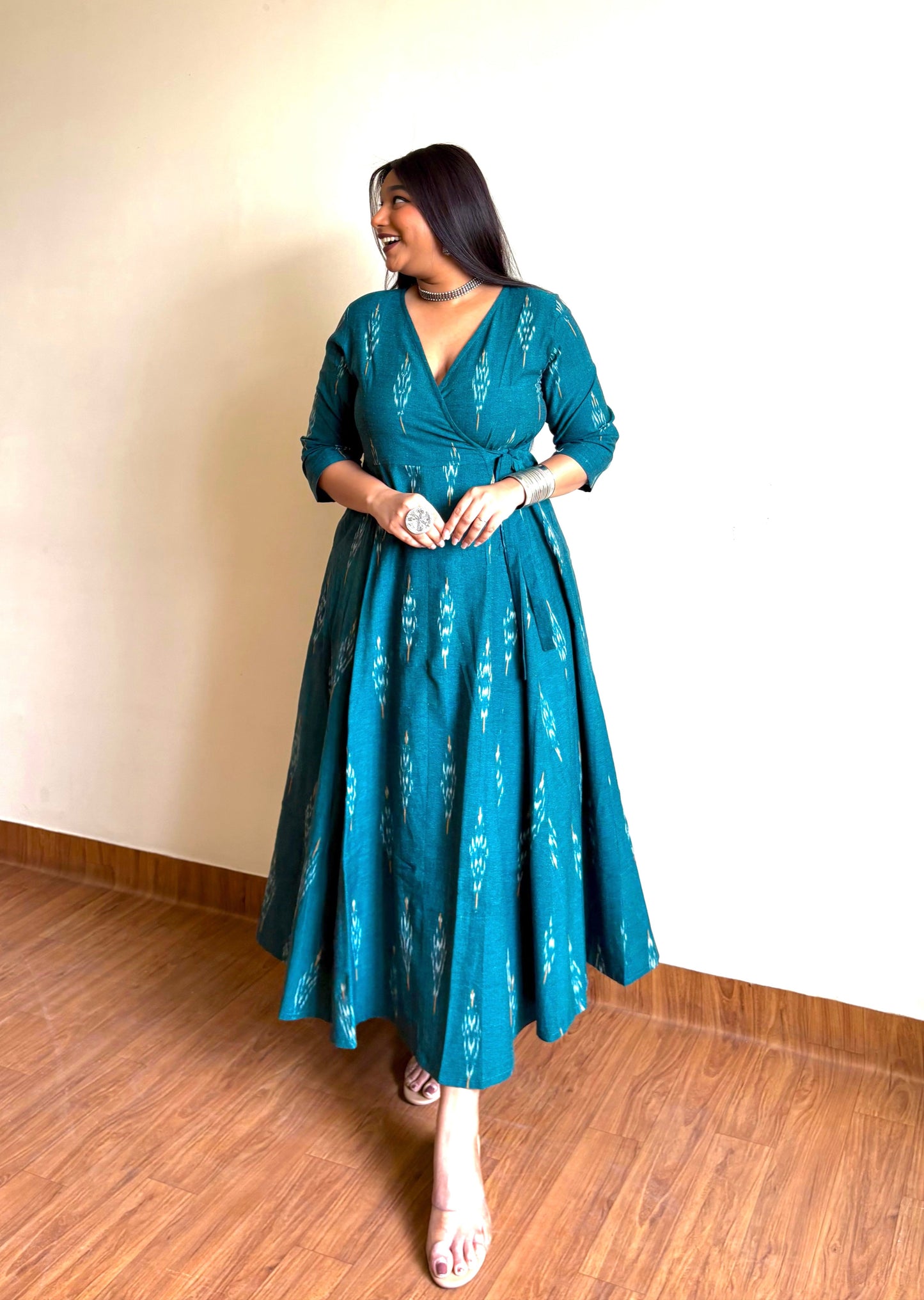Teal Green Wrap Dress