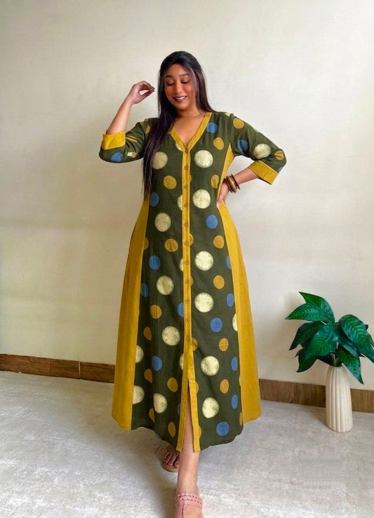 Thea A-line Patchwork Dress