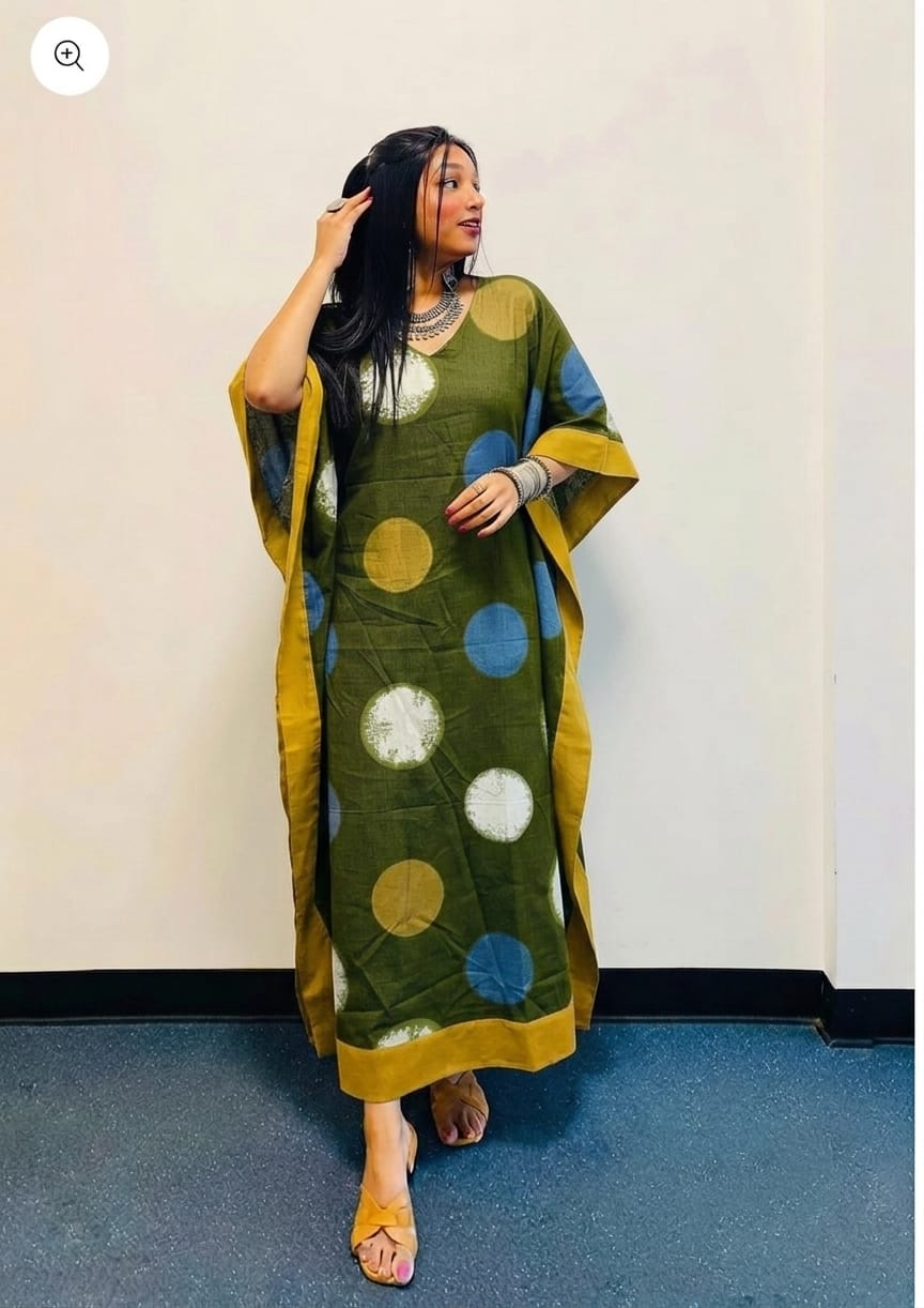 Olive Polka Kaftan