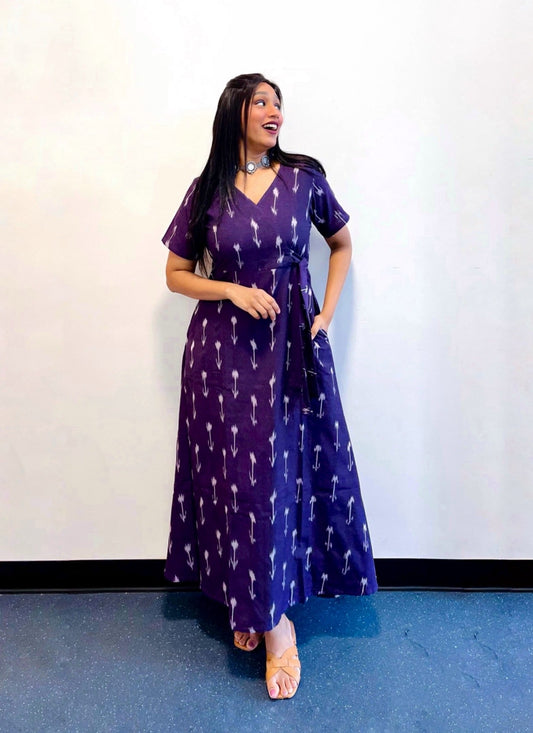 Deep Purple Angrakha Dress (S)