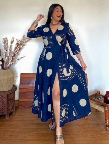 Anaya Indigo Wrap Dress