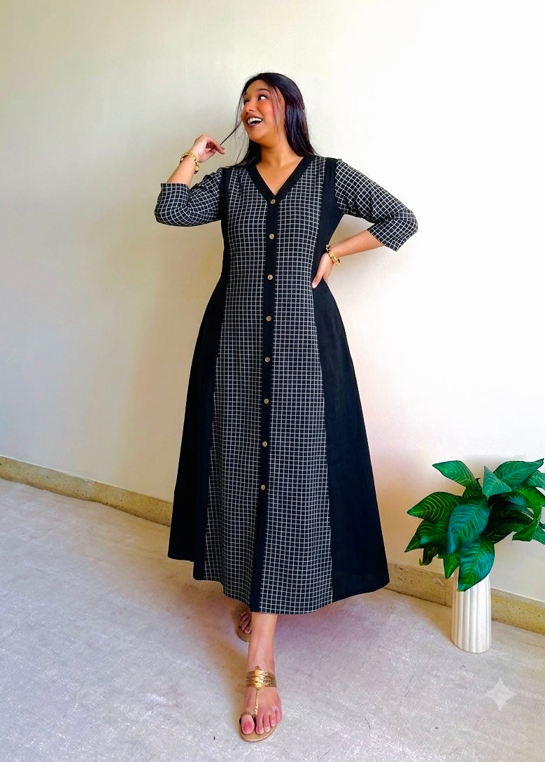 Laila A-line Patchwork Dress