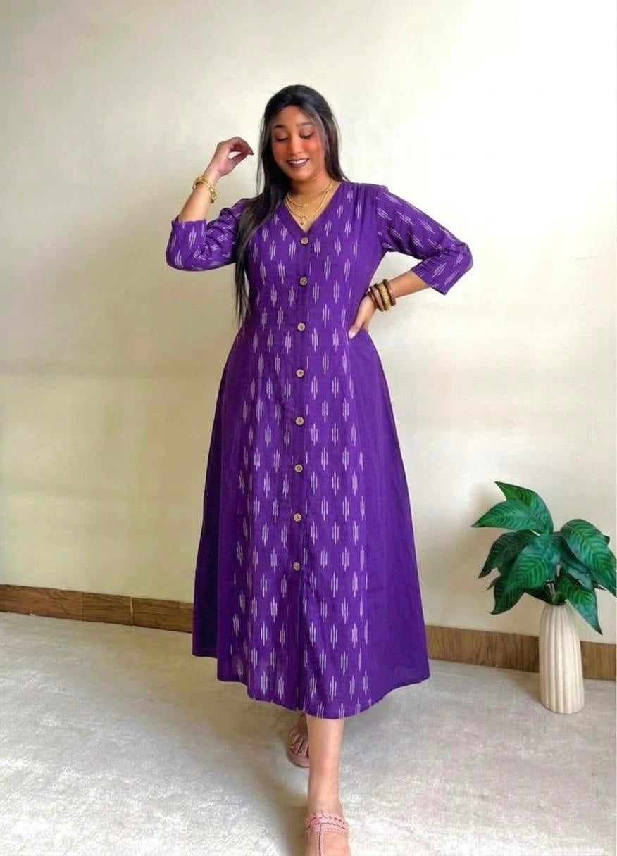 Violet A-line Patchwork Dress