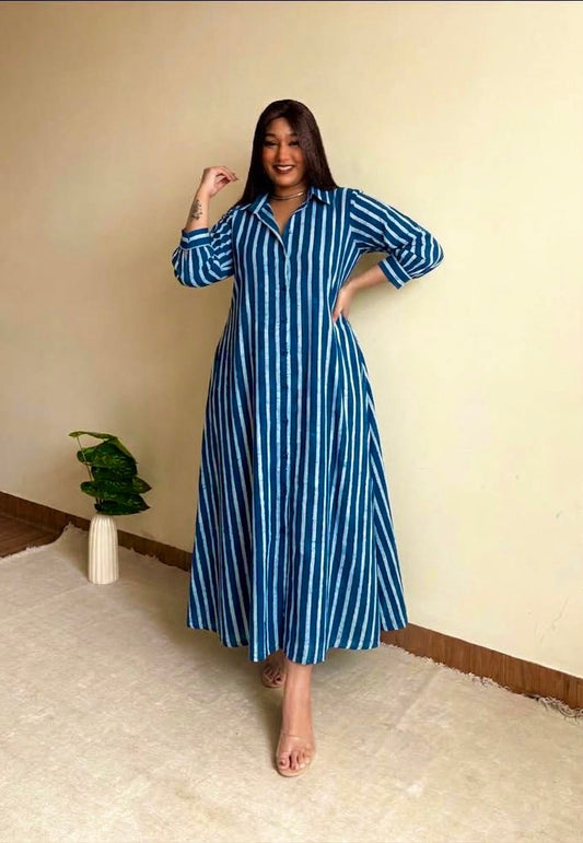 Indigo Striped Shirt
