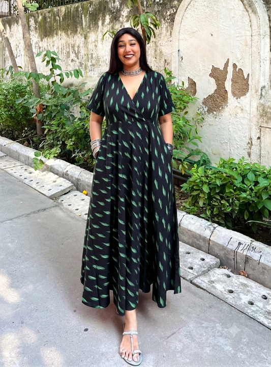 Isra Ikat Wrap Style Anarkali
