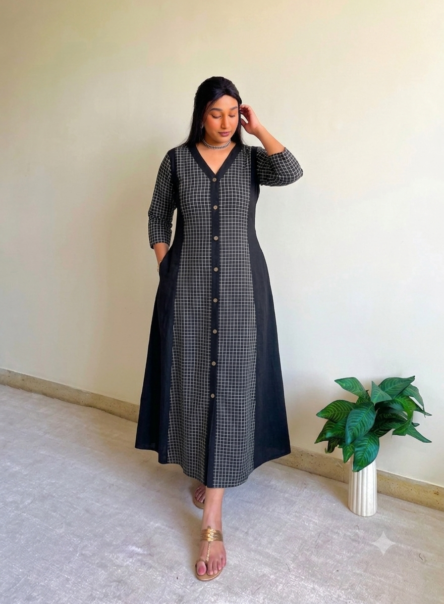 Laila A-line Patchwork Dress