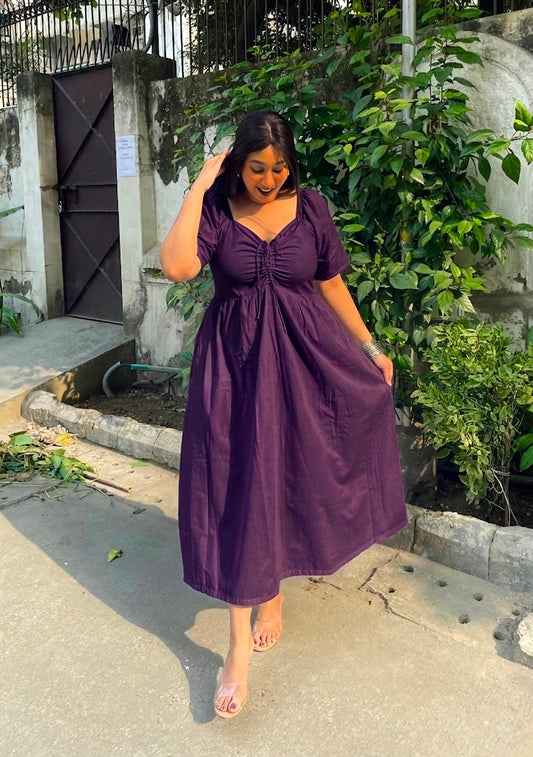 Deep Purple Anabelle Dress