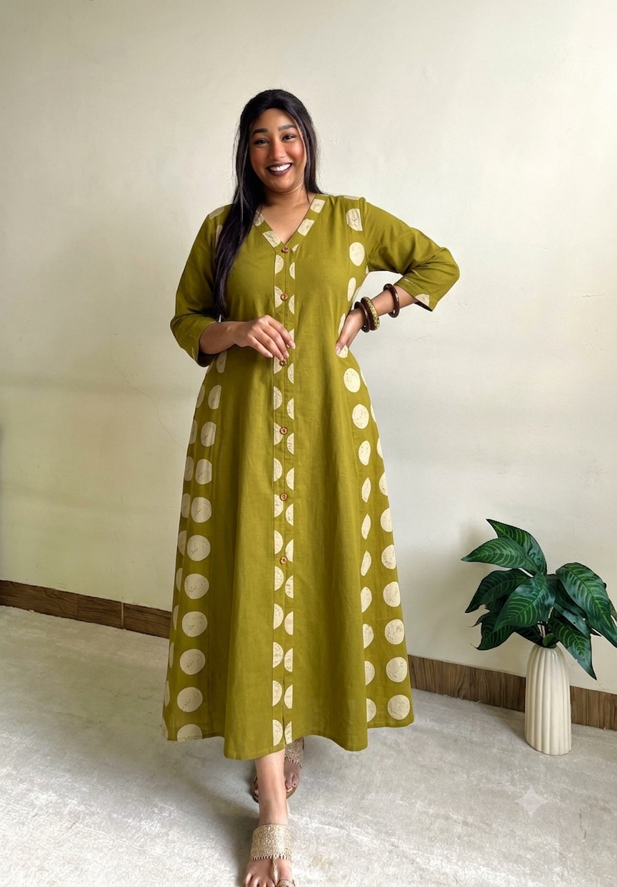 Aisha A-line Patchwork Dress
