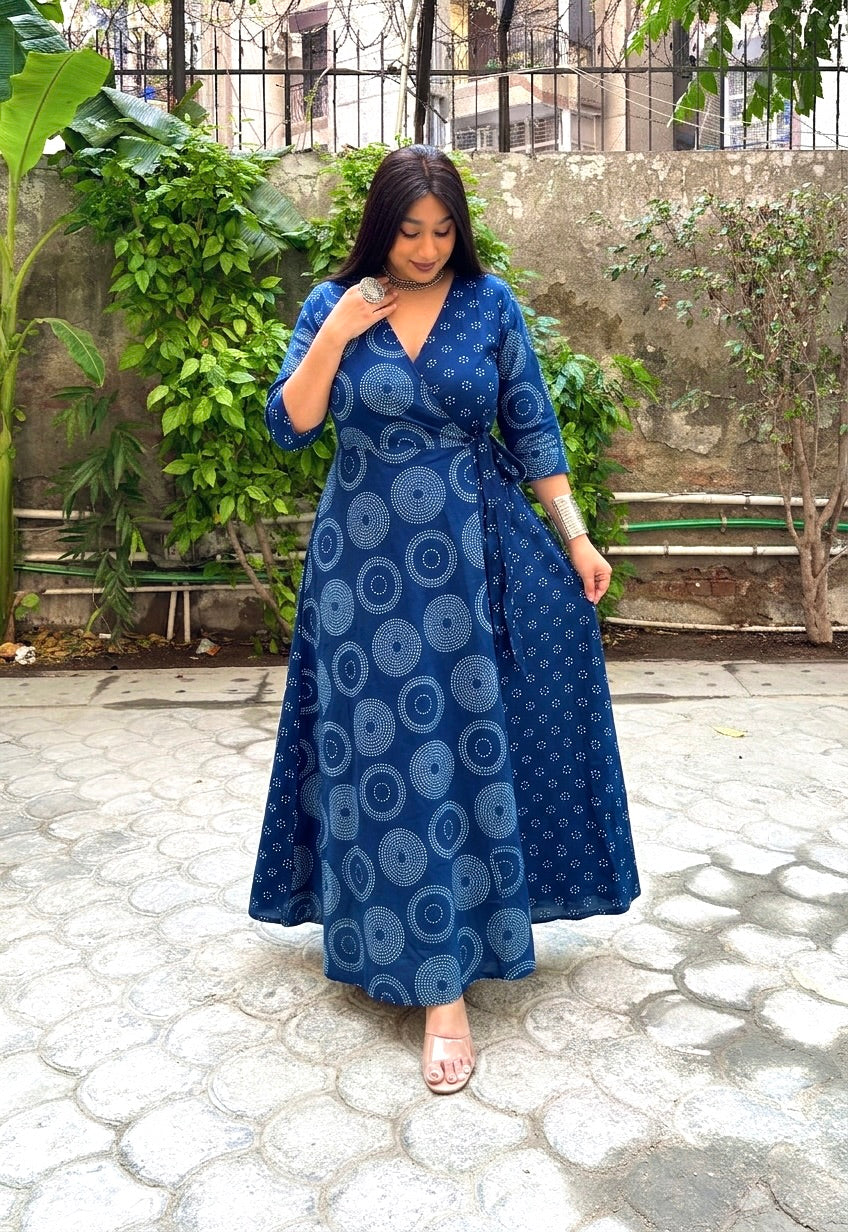Renee Half & Half Wrap Dress