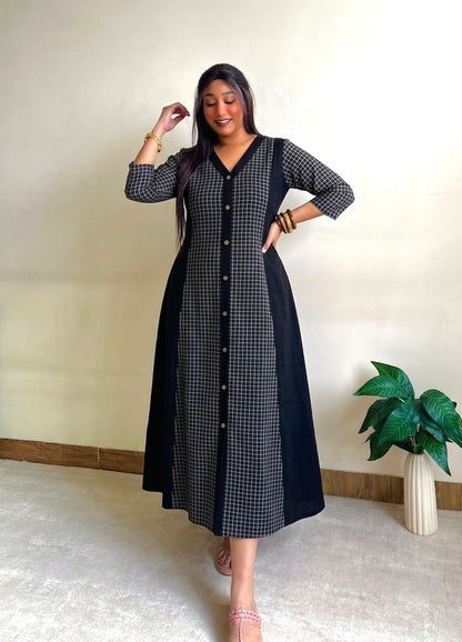 Laila A-line Patchwork Dress