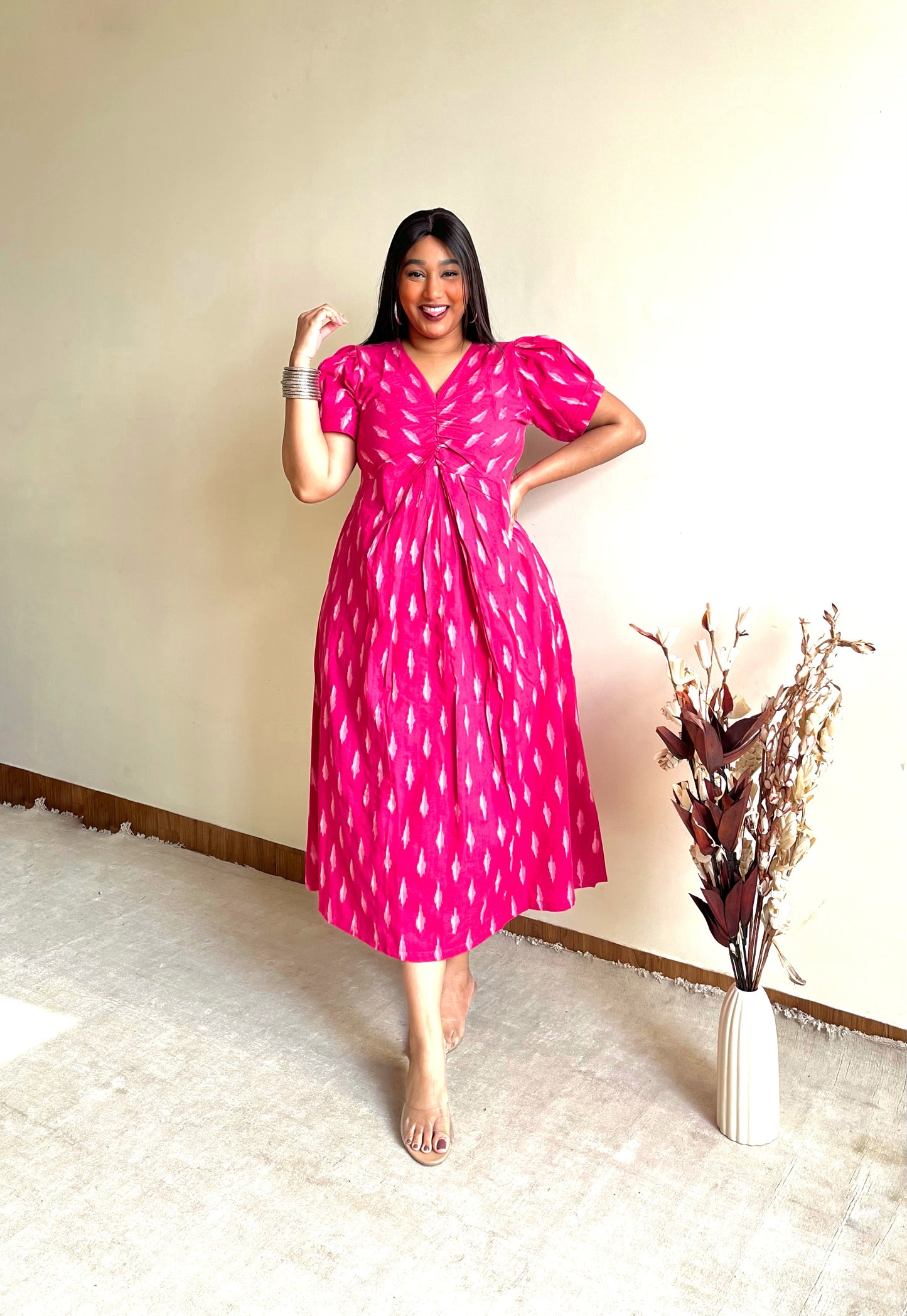Zaina Pink Knot Dress (S)