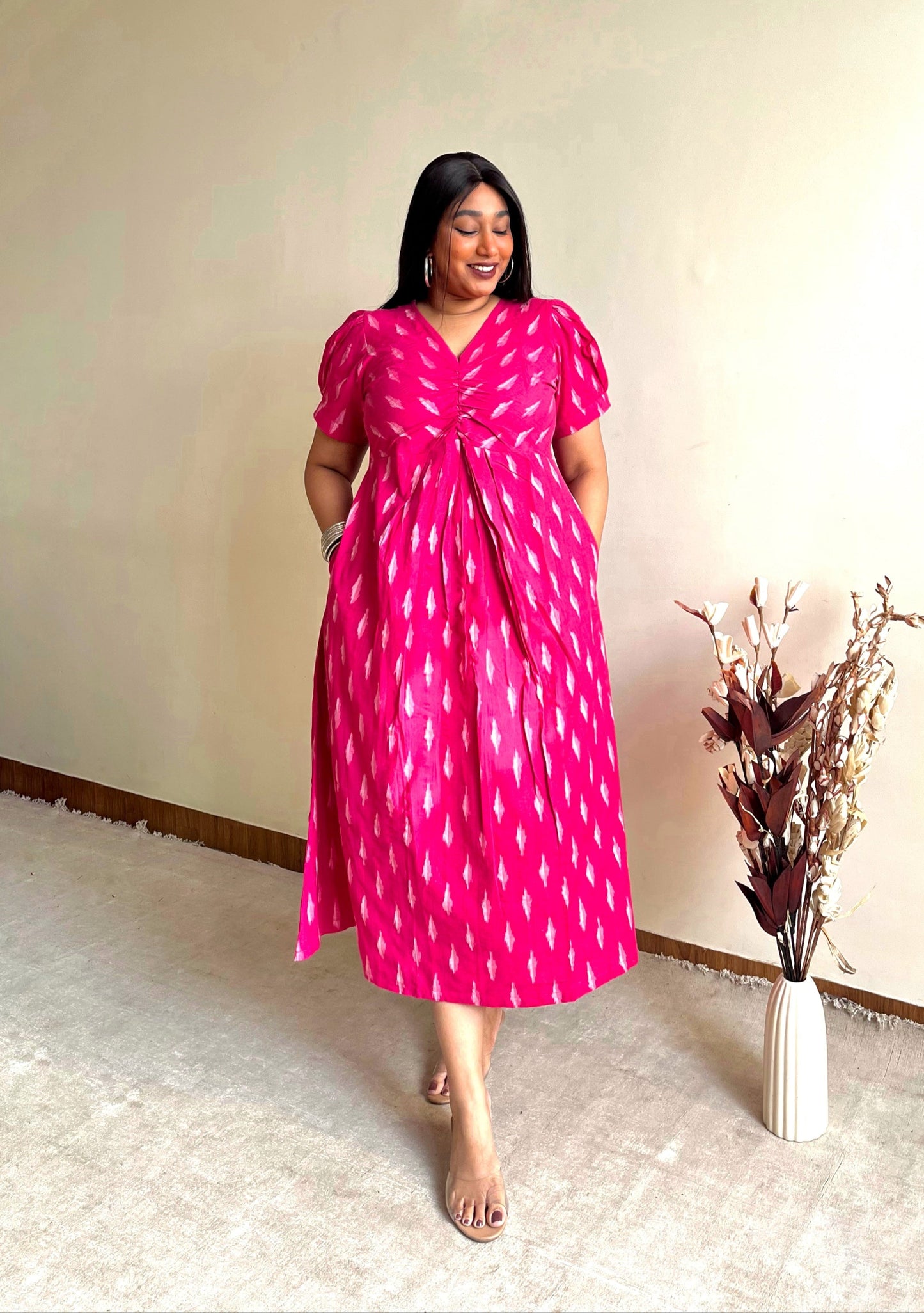Zaina Pink Knot Dress (S)