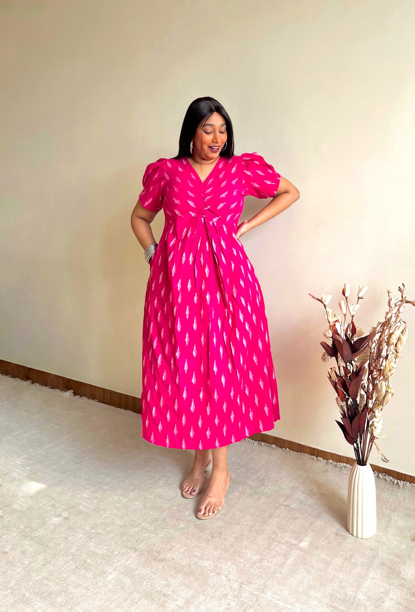 Zaina Pink Knot Dress (S)