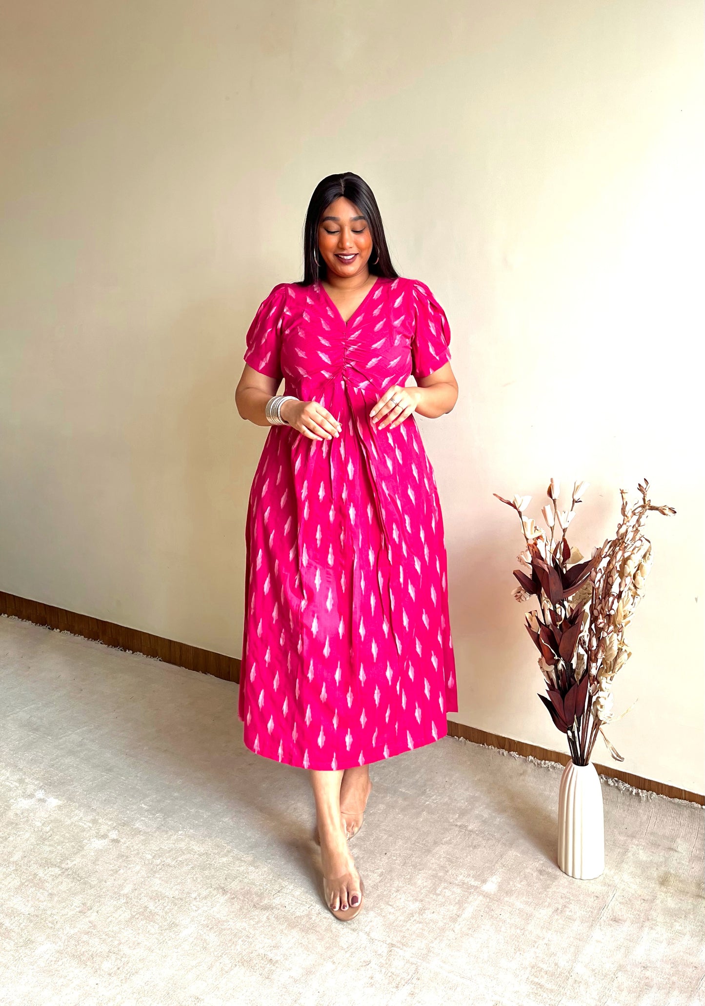 Zaina Pink Knot Dress (S)