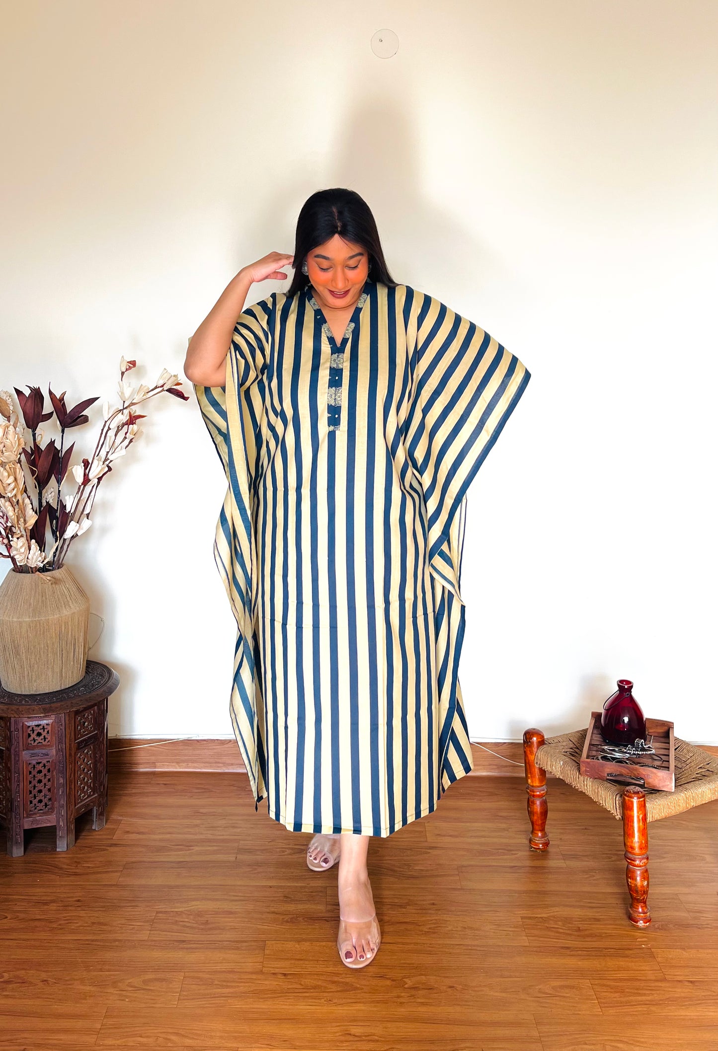 Blue Stripped Kaftan
