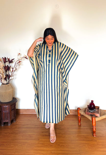 Blue Stripped Kaftan