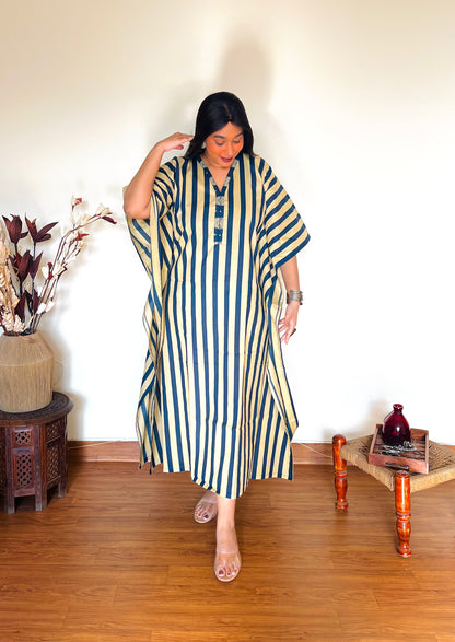 Blue Stripped Kaftan