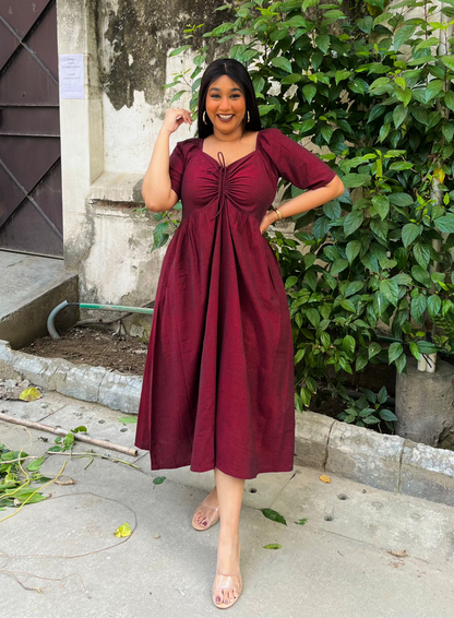 Maroon Anabelle Dress