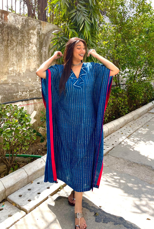 Nida Indigo Kaftan