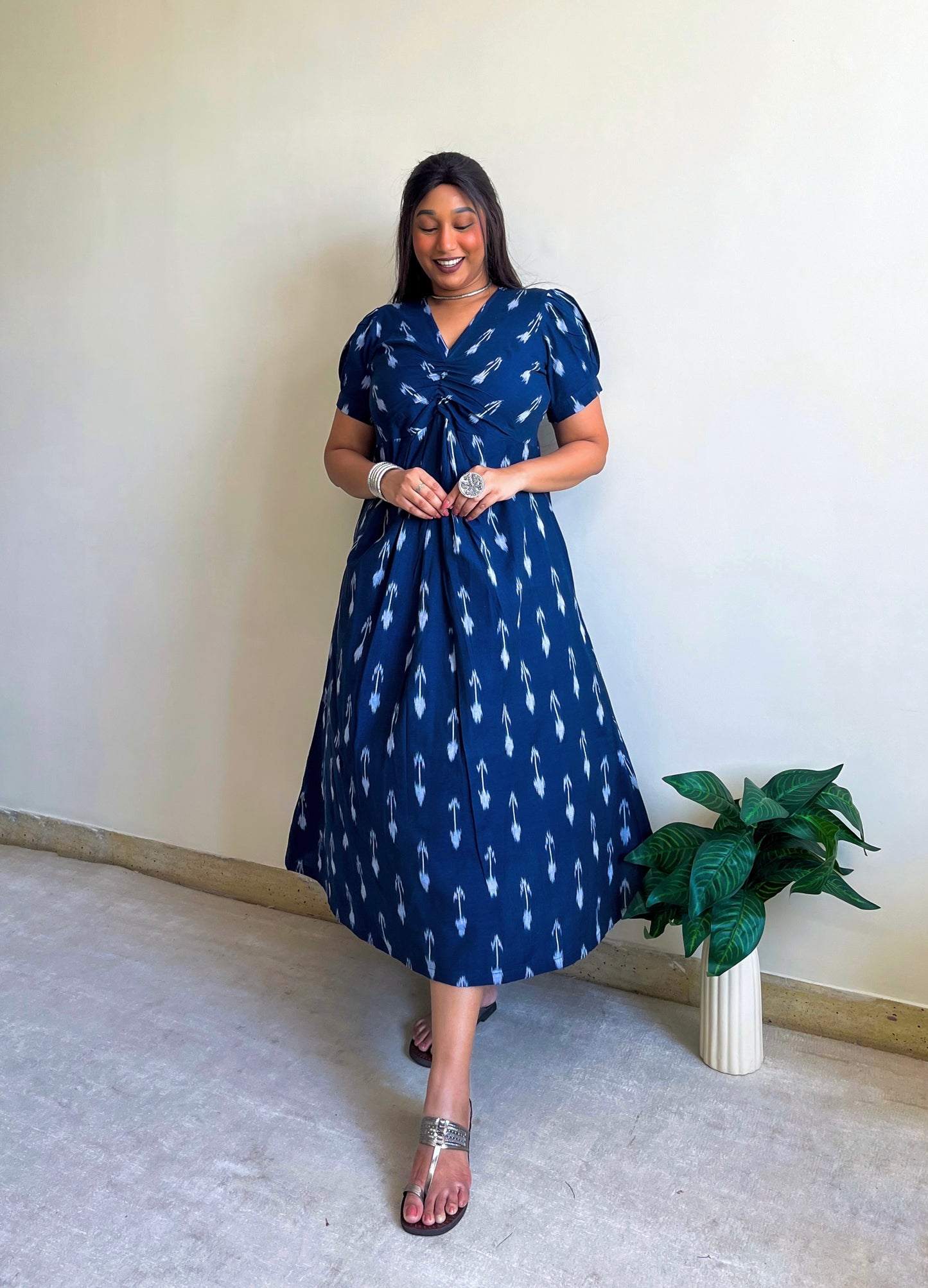 Navya Blue Knot Dress