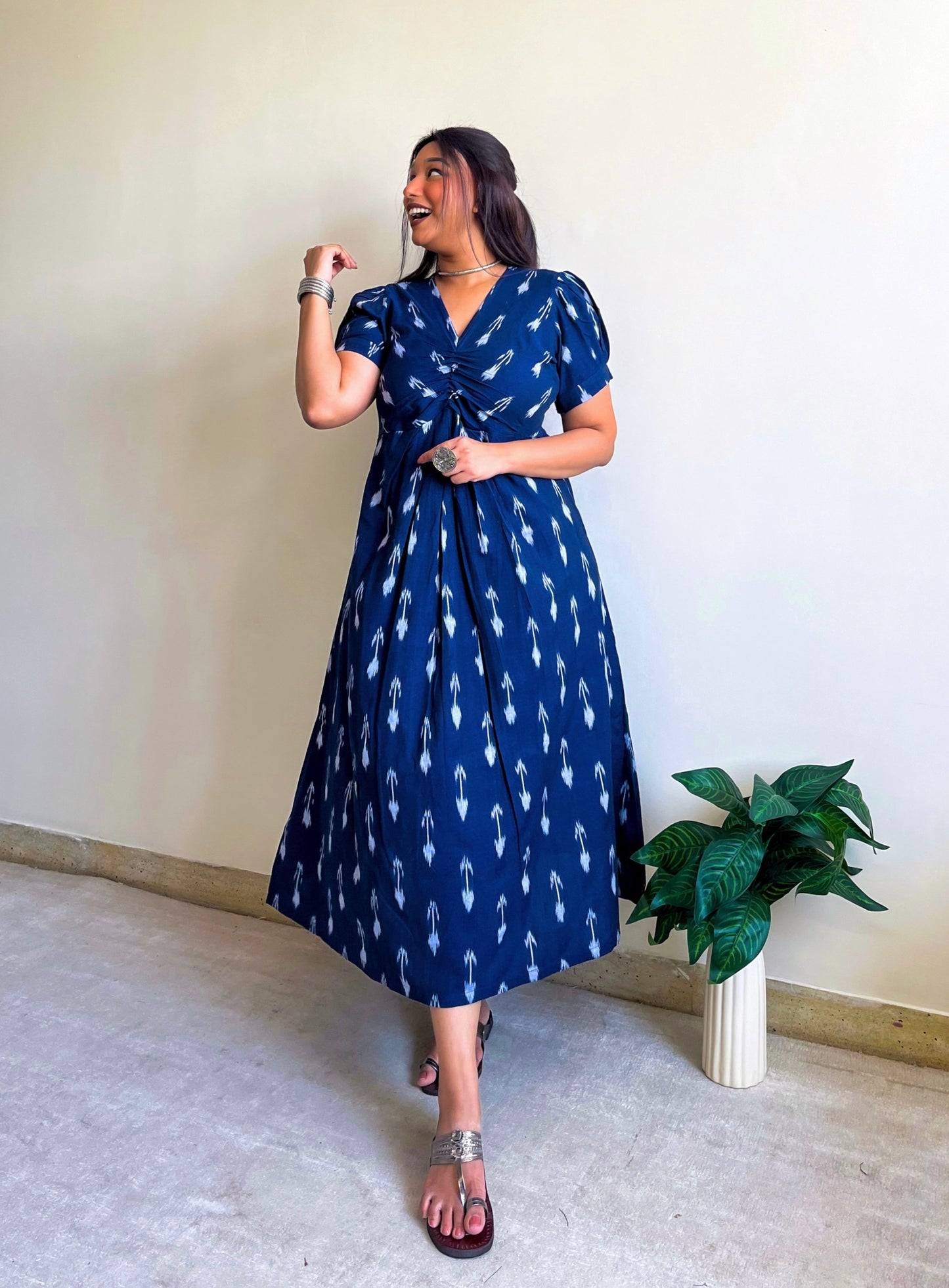 Navya Blue Knot Dress