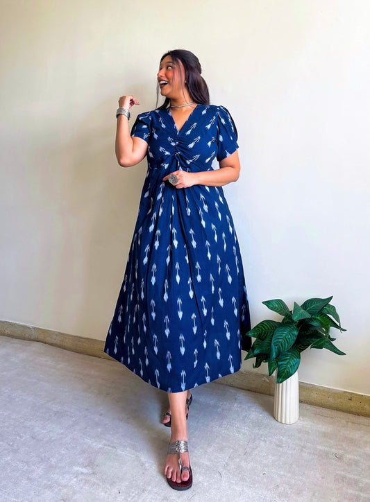 Navya Blue Knot Dress