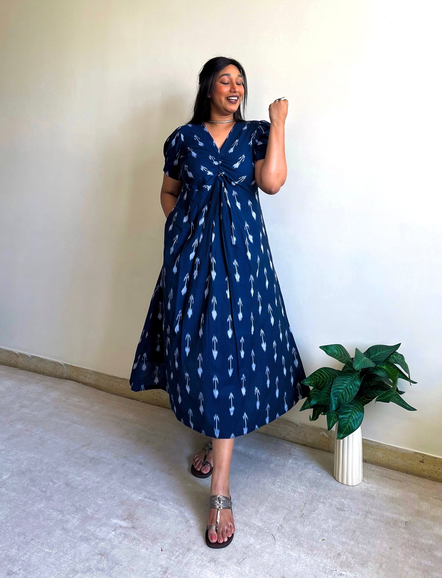 Navya Blue Knot Dress