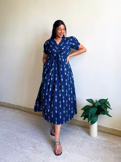 Navya Blue Knot Dress