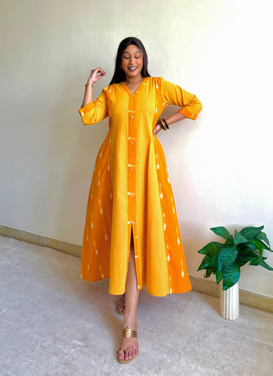 Fiza A-line Patchwork Dress (S)