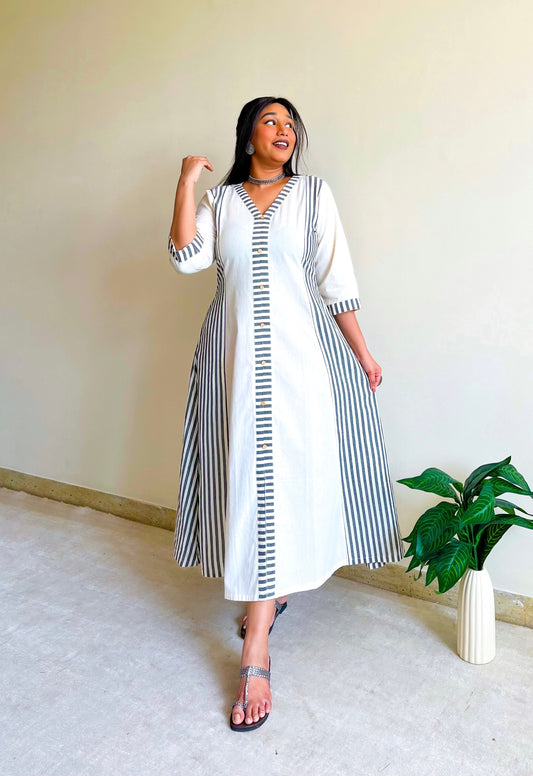 Sanaya A-line Patchwork Dress