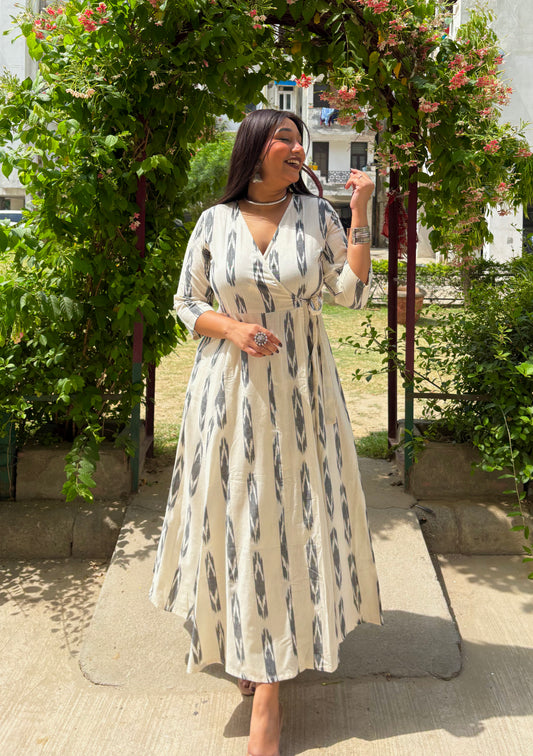 Pearl Drop Wrap Dress