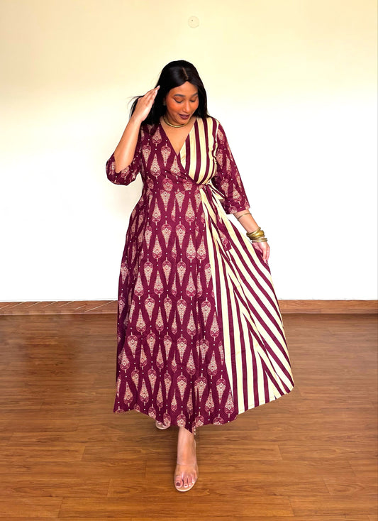 Madder Half & Half Wrap Dress