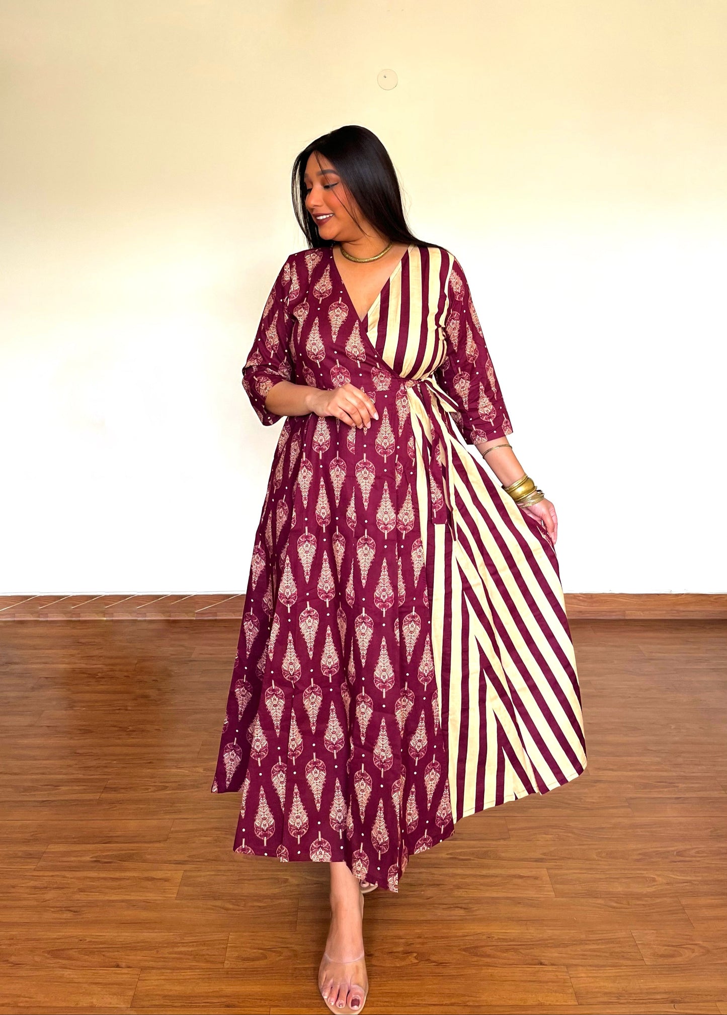 Madder Half & Half Wrap Dress