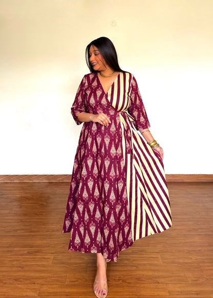 Madder Half & Half Wrap Dress