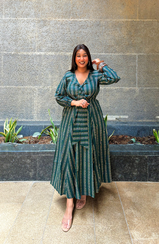 Daphne Green Knot Dress