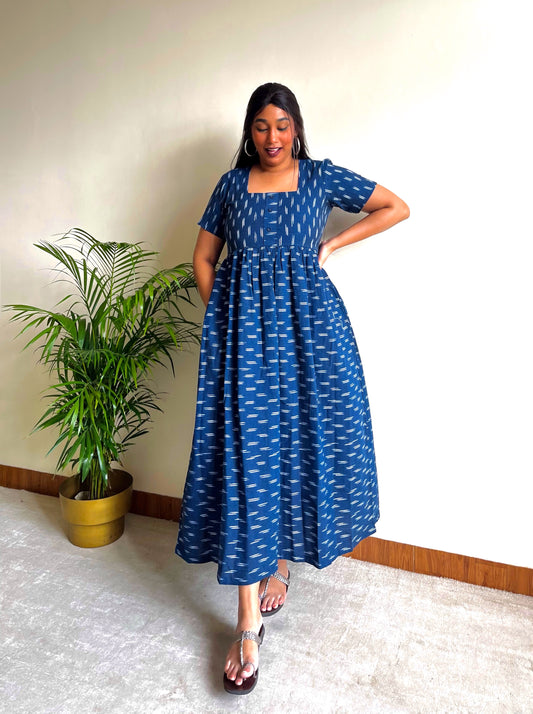 Riana Ikkat Maxi Dress (S)