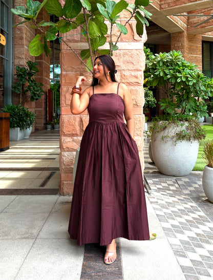 Gia Maroon Maxi Dress