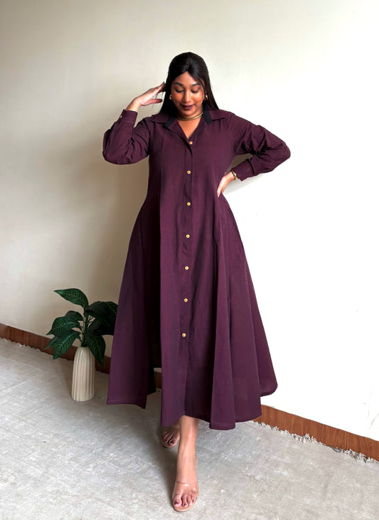 Burgundy Extra Flare Shirt